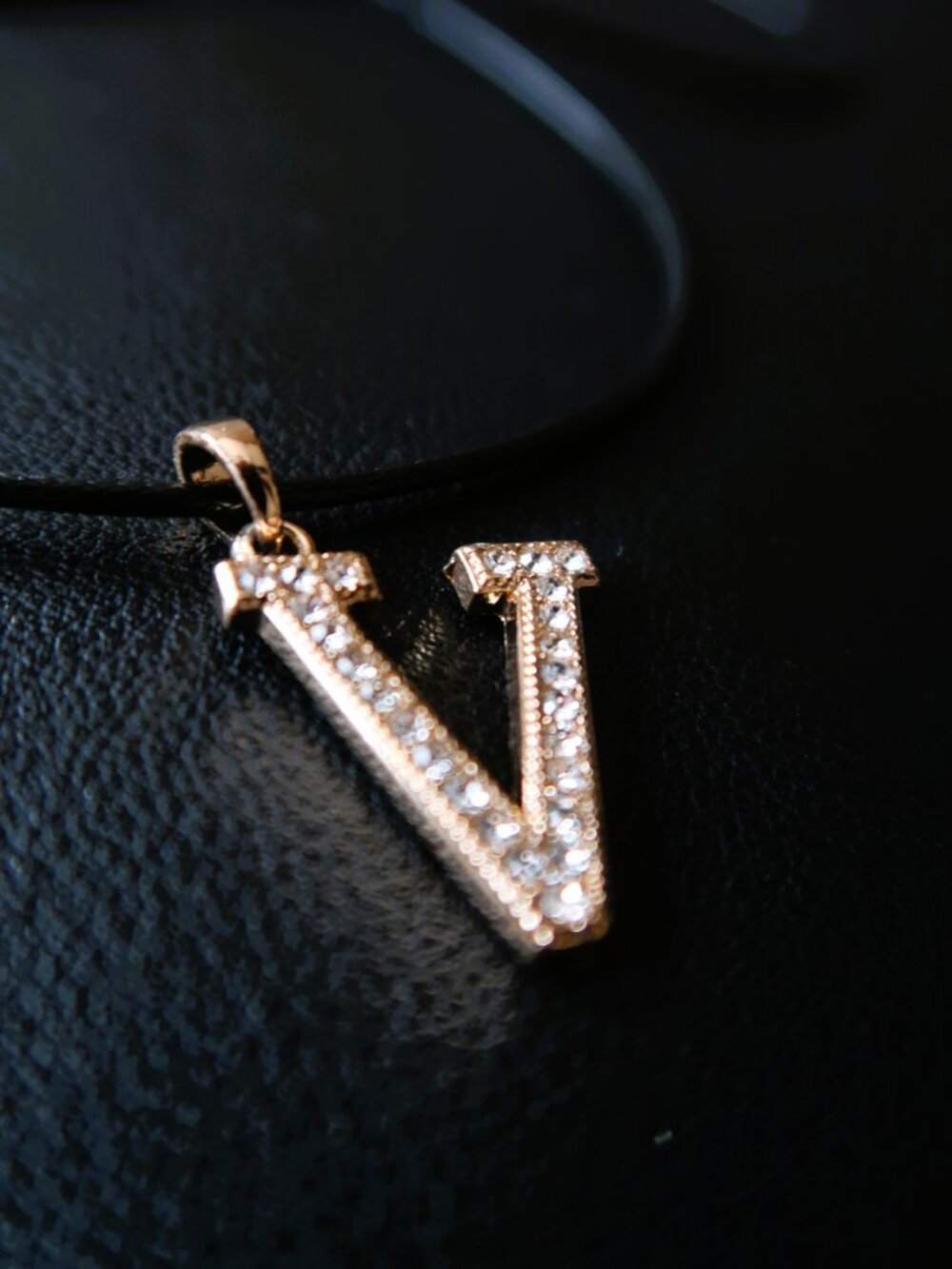 V is for Very Extra, One Initial Charm Rhinestone DIY Upcycled Supply